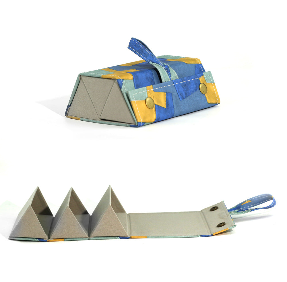 Foldable Origami Glasses Case With Wrist Strap - BFlower_3