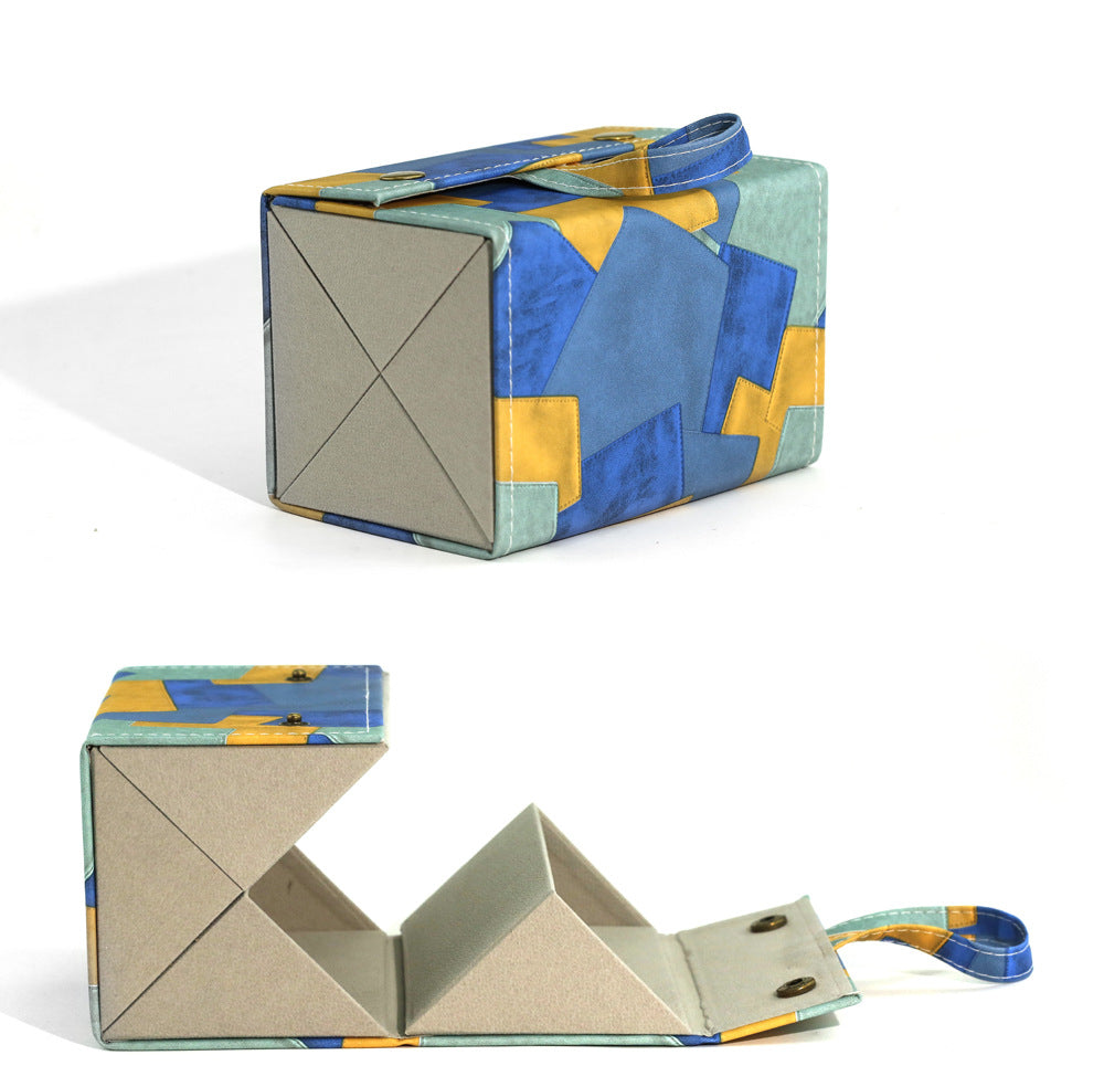 Foldable Origami Glasses Case With Wrist Strap - BFlower_4