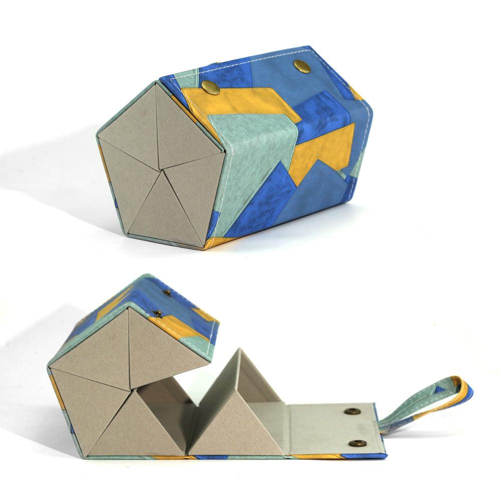 Foldable Origami Glasses Case With Wrist Strap - BFlower_5