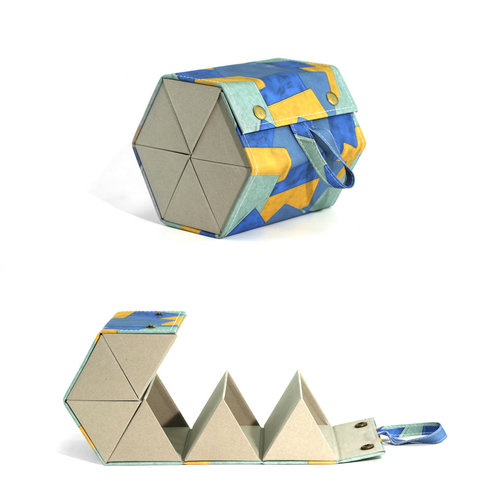 Foldable Origami Glasses Case With Wrist Strap - BFlower_6