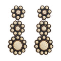 Western Turquoise Concho Drop Earrings - Color_01