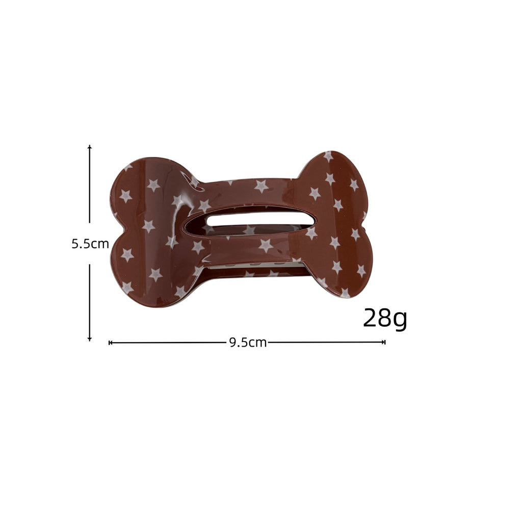 Dog Bone Shaped Snap Hair Clip - view 1