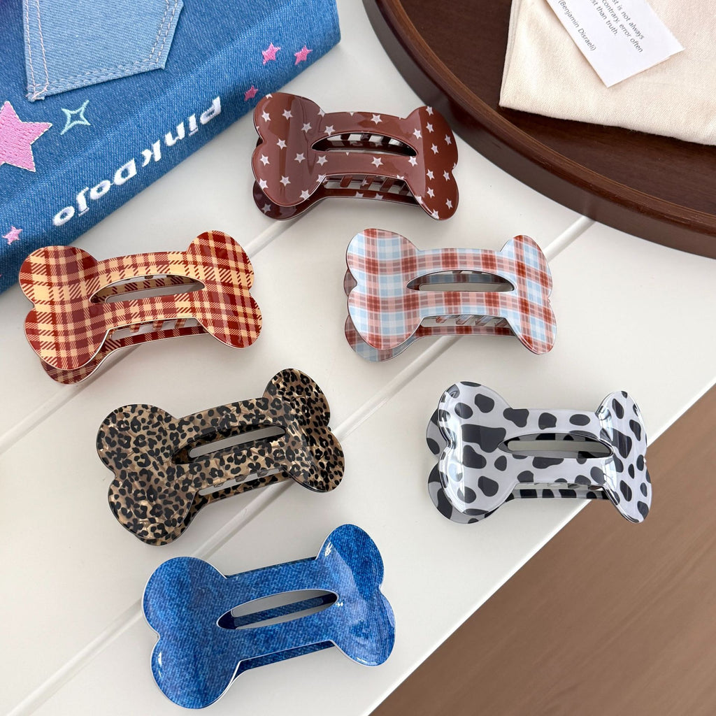 Dog Bone Shaped Snap Hair Clip - view 4