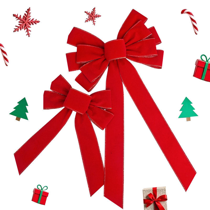 Velvet Christmas Bow Decor for Trees and Wreaths