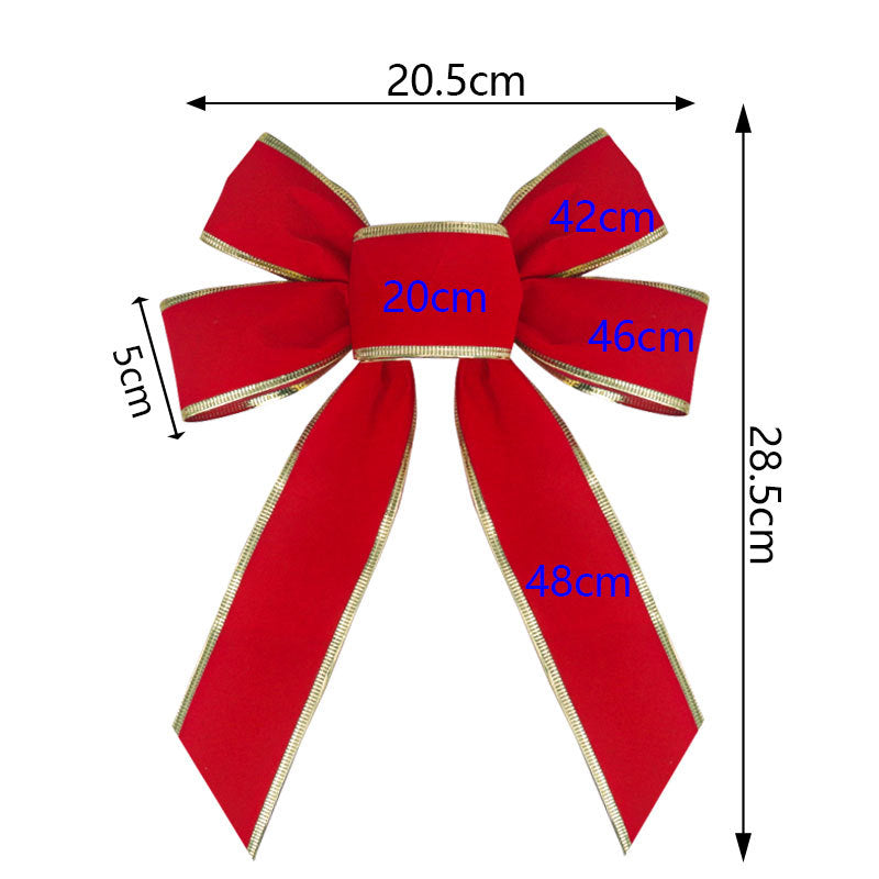 Velvet Christmas Bow Decor for Trees and Wreaths - view 3