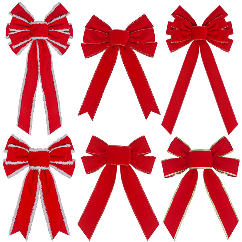 Velvet Christmas Bow Decor for Trees and Wreaths - view 4