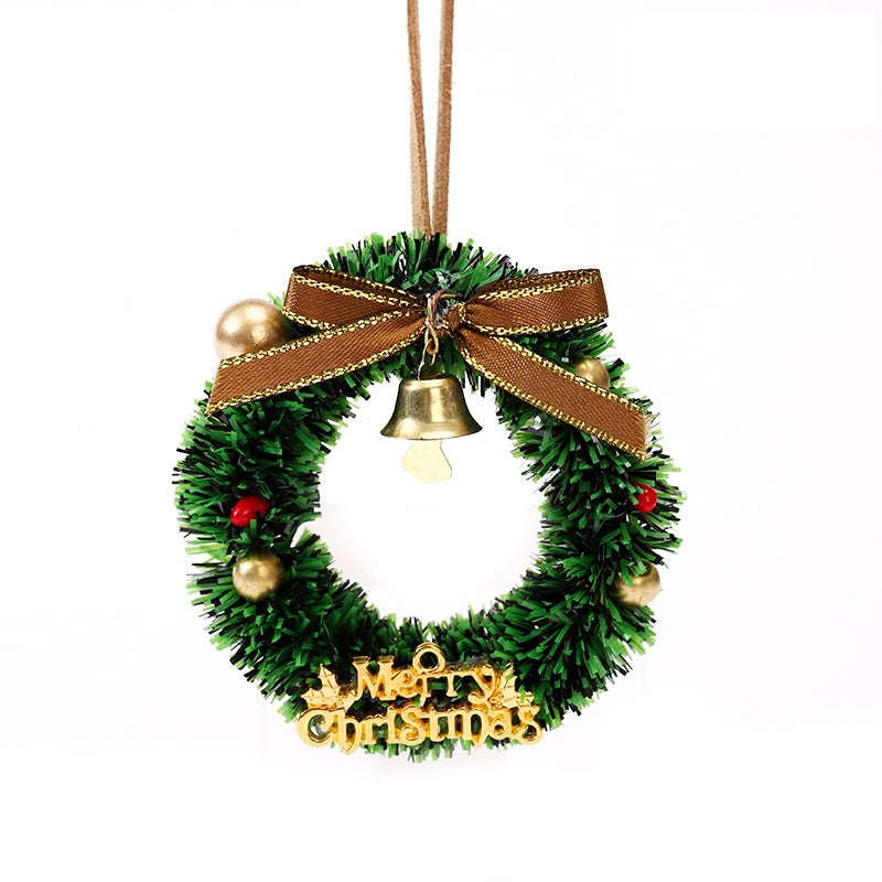 Christmas Wreath Ornament with Ribbon Bow and Bell - Color_02