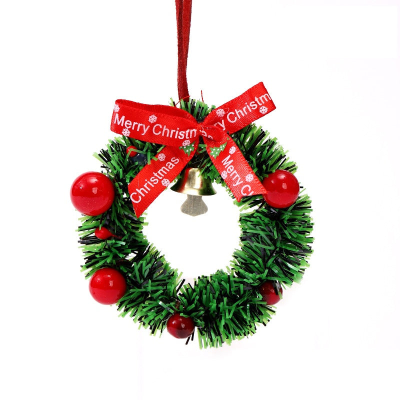 Christmas Wreath Ornament with Ribbon Bow and Bell - Color_03