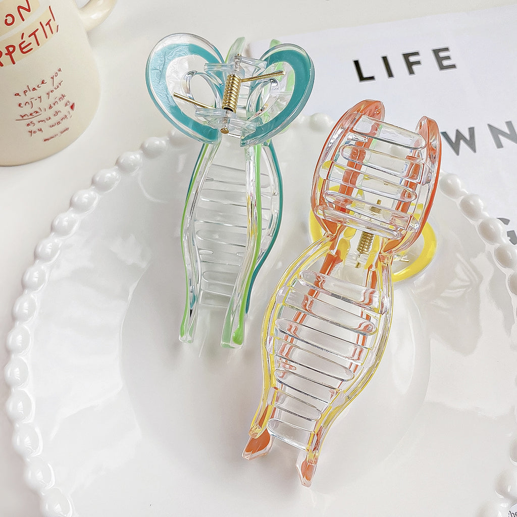 Ribbon Outline Bow Claw Hair Clip - view 3