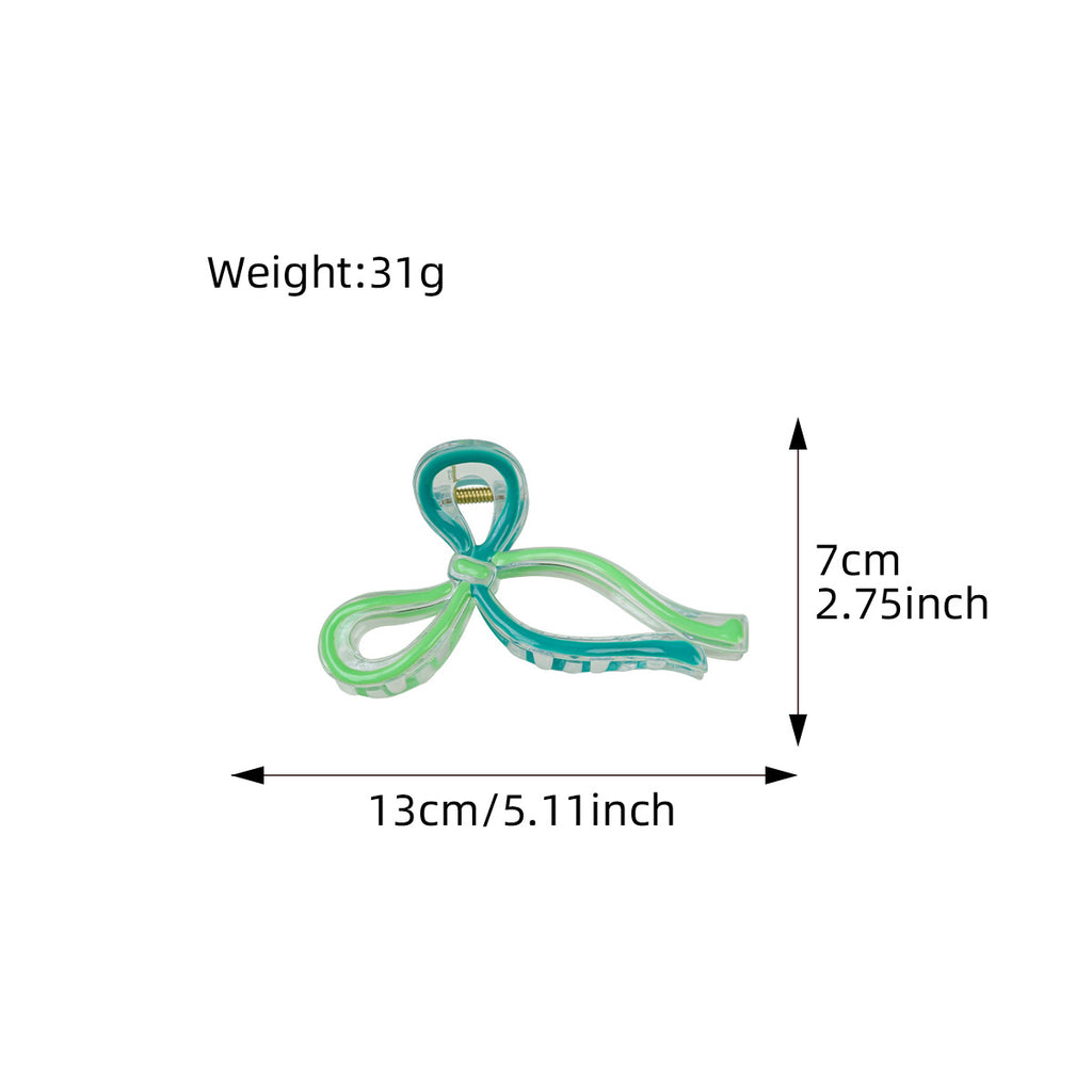 Ribbon Outline Bow Claw Hair Clip - view 4