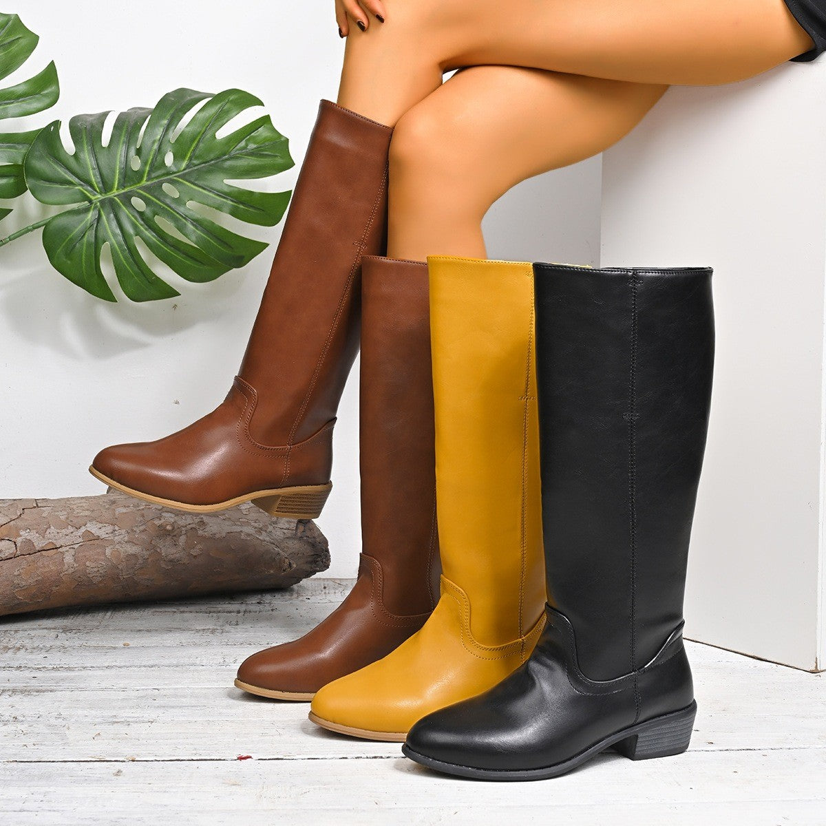 Classic Pull-On Knee High Riding Boots