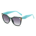 Retro Cat Eye Sunglasses Contrast Corners - Color_03