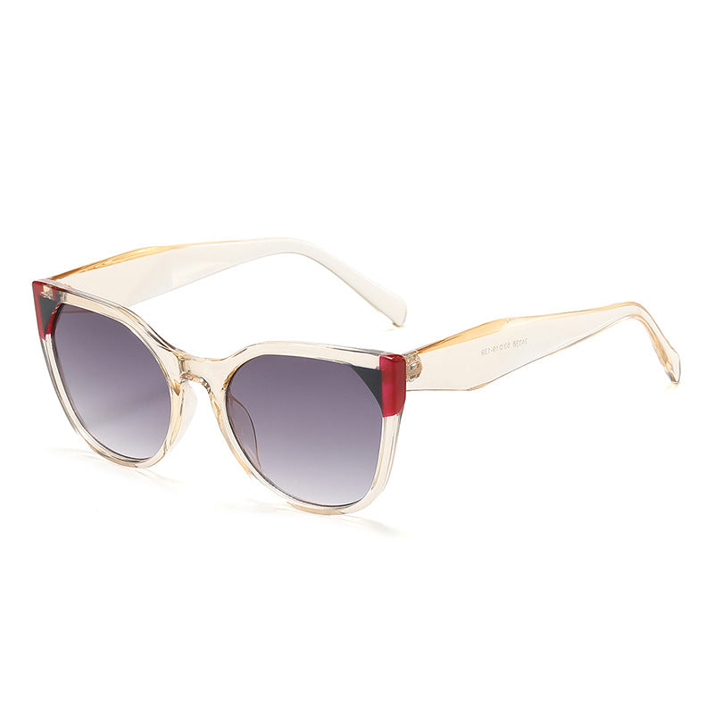 Retro Cat Eye Sunglasses Contrast Corners - Color_04