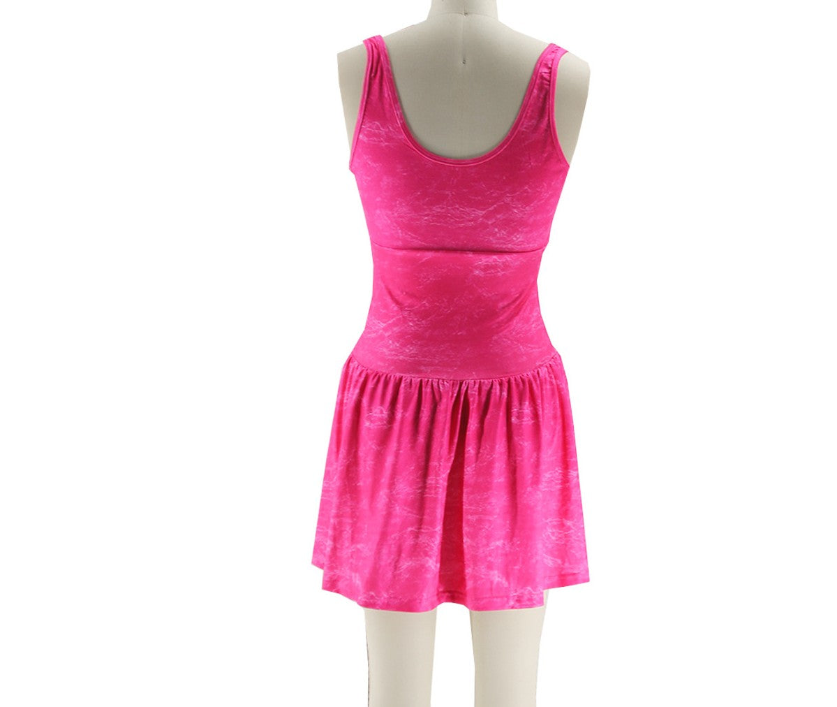 Corset Bodice Drop Waist Mini Dress