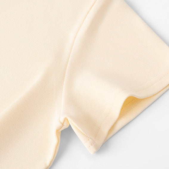 Fitted Crewneck Short Sleeve Cotton Tee - view 2