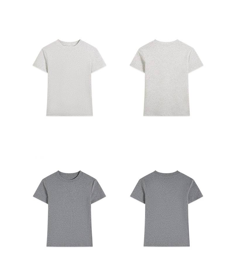 Fitted Crewneck Short Sleeve Cotton Tee - view 4