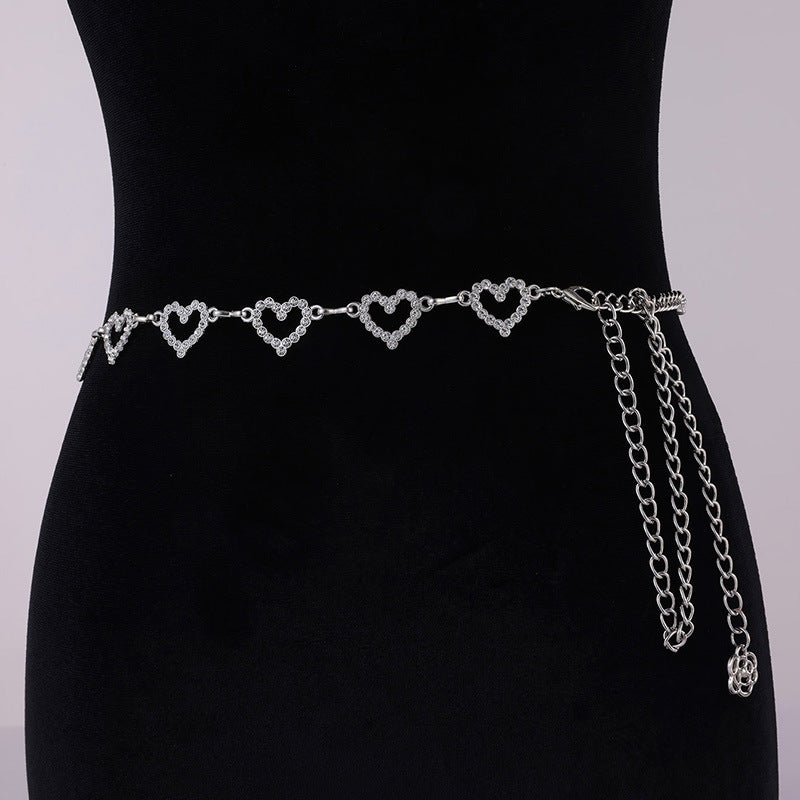 Rhinestone Link Waist Chain Belt