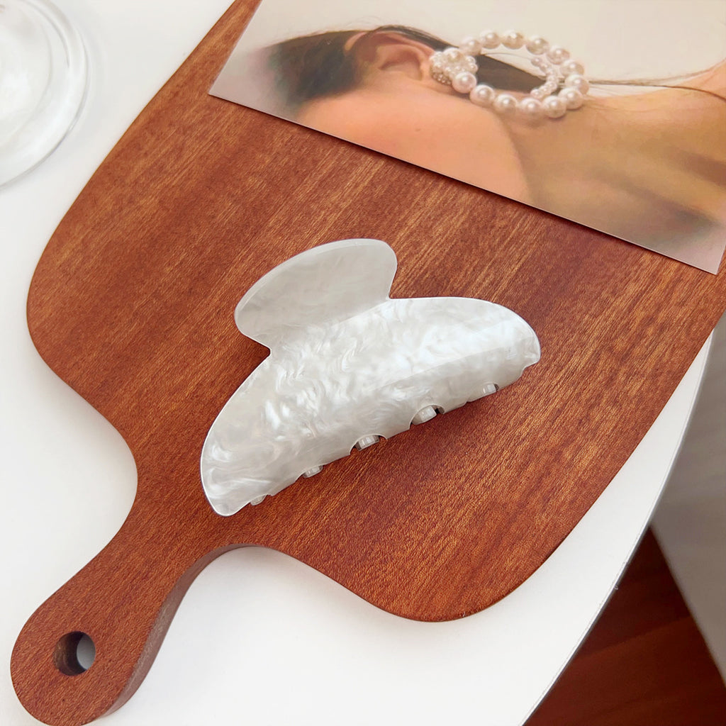 Pearl Marble Half Moon Claw Clip - Color_01