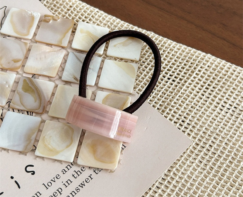 Marbled Acrylic Curved Hair Scrunchie - Color_06