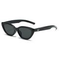 Star Emblem Small Cat Eye Sunglasses - Color_1
