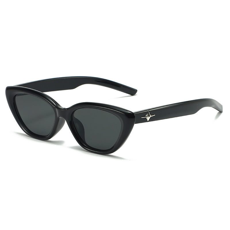 Star Emblem Small Cat Eye Sunglasses - Color_1