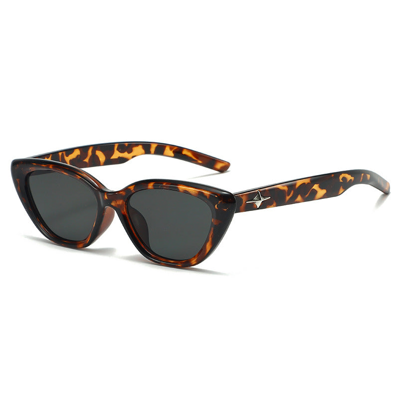 Star Emblem Small Cat Eye Sunglasses - Color_6