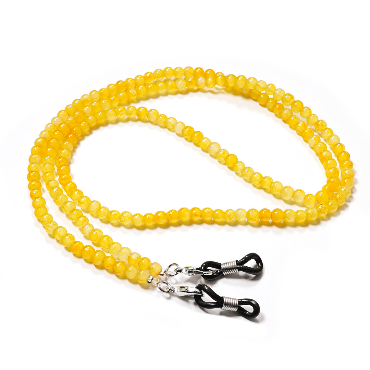 Faceted Crystal Bead Glasses Chain - Yellow