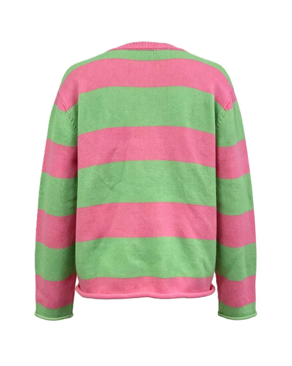 Sardine Intarsia Stripe Crewneck Sweater - Sardine - 2