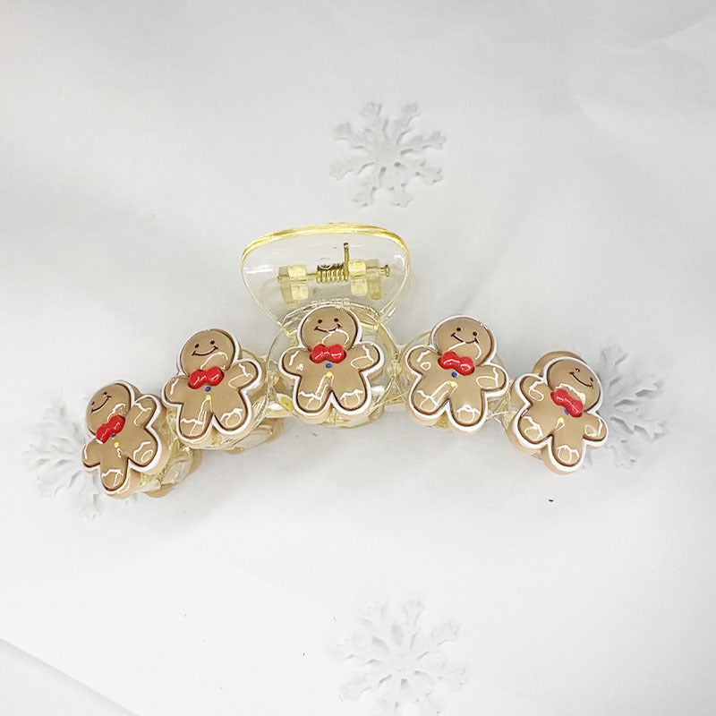 Christmas Motif Claw Hair Clip - Figurine