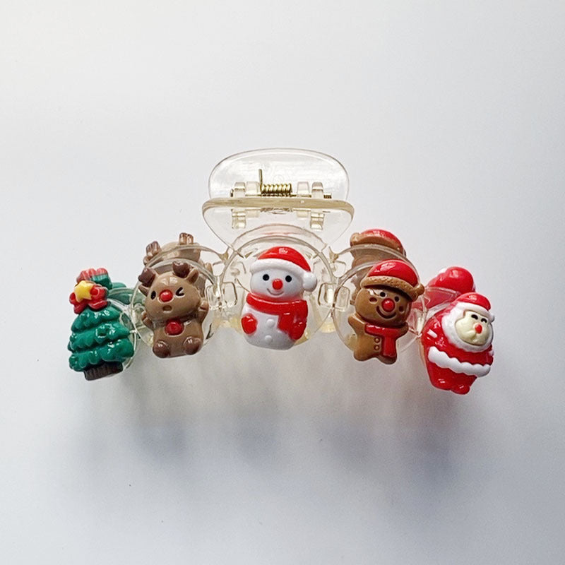 Christmas Motif Claw Hair Clip - SantaClaus