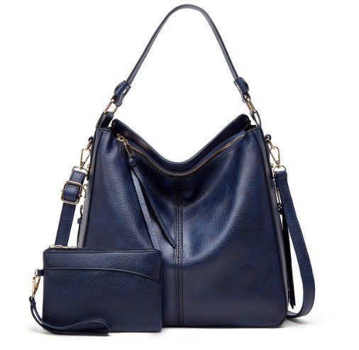 Slouchy Faux Leather Hobo Shoulder Bag