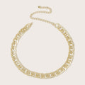 Chunky Curb Chain Waist Belt - Gold