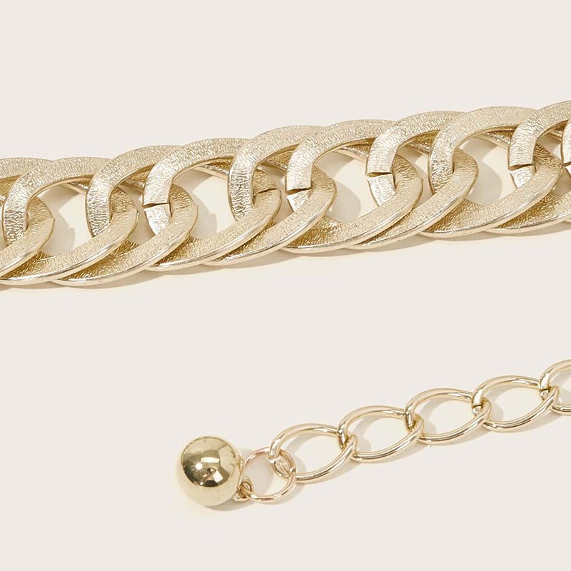 Chunky Curb Chain Waist Belt - Gold - 1