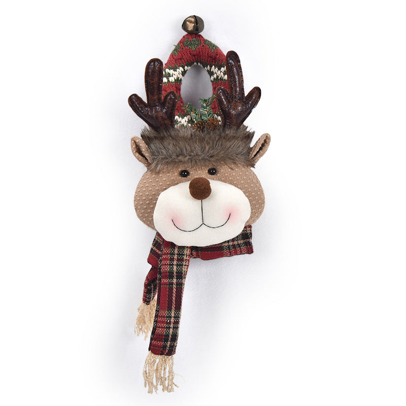 Christmas Plush Door Handle Hanger Decoration - Deer