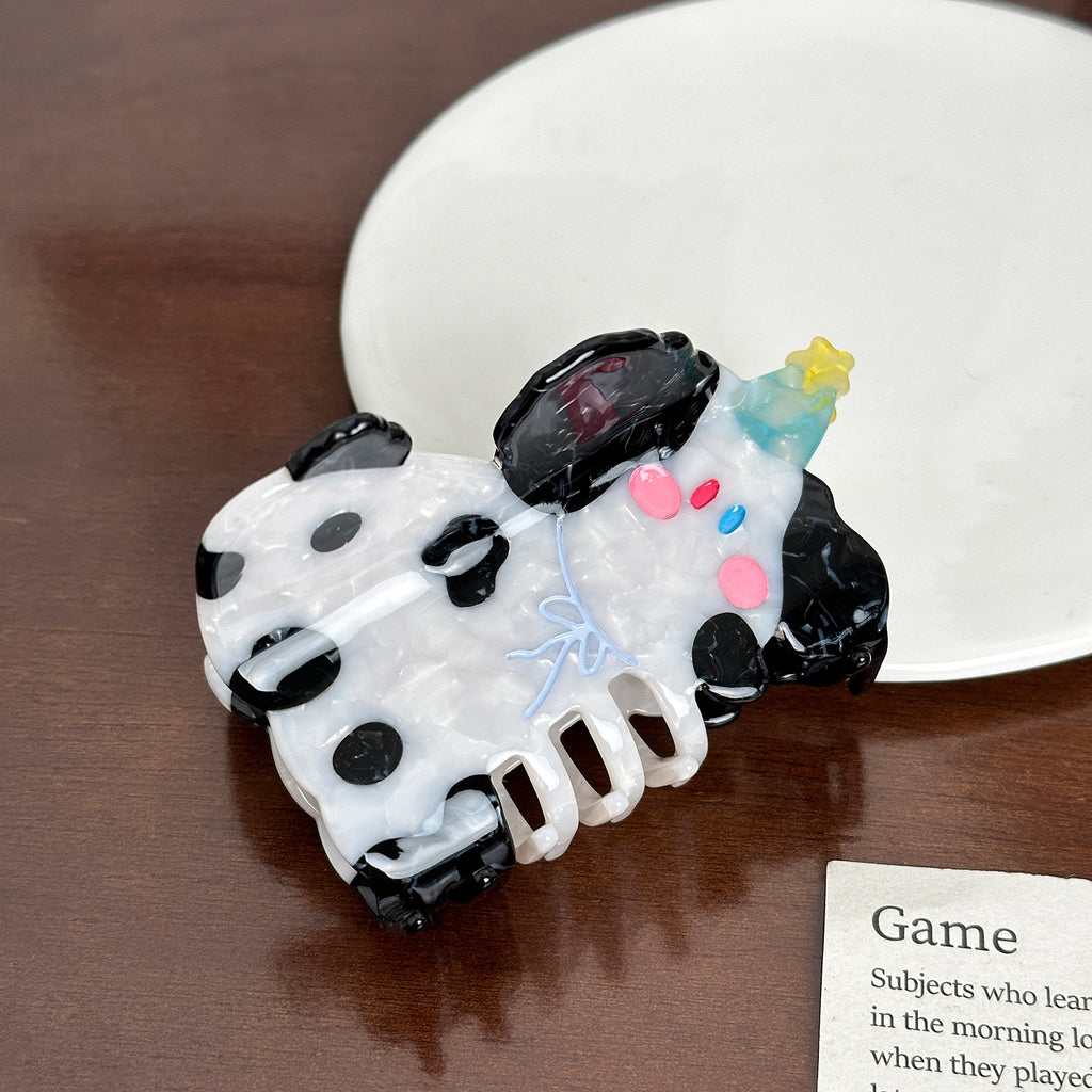 Cloud Print Acetate Hair Claw Clip - Dog