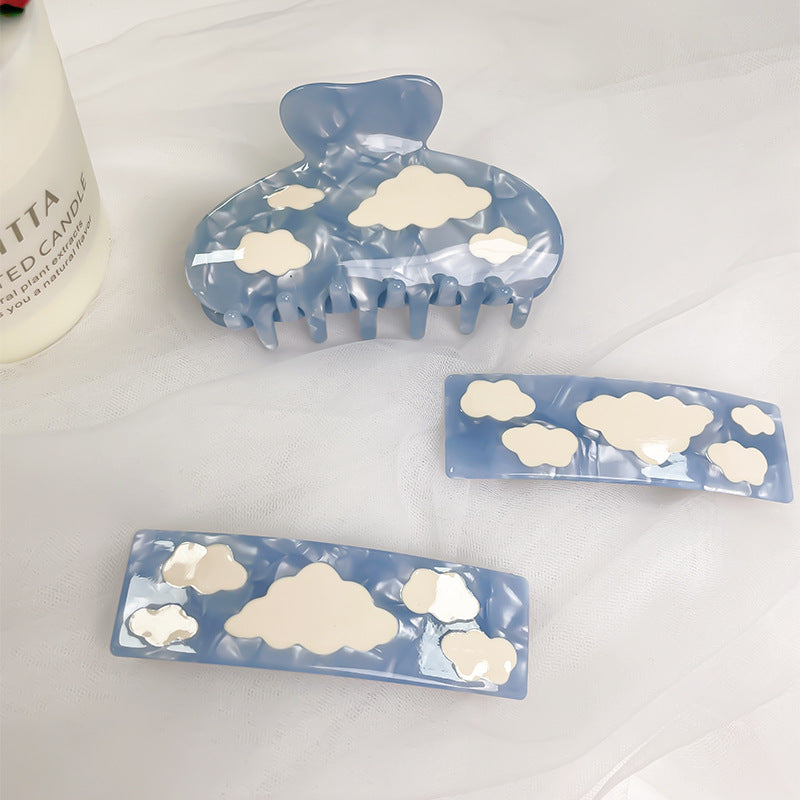Cloud Print Acetate Hair Claw Clip - view 1
