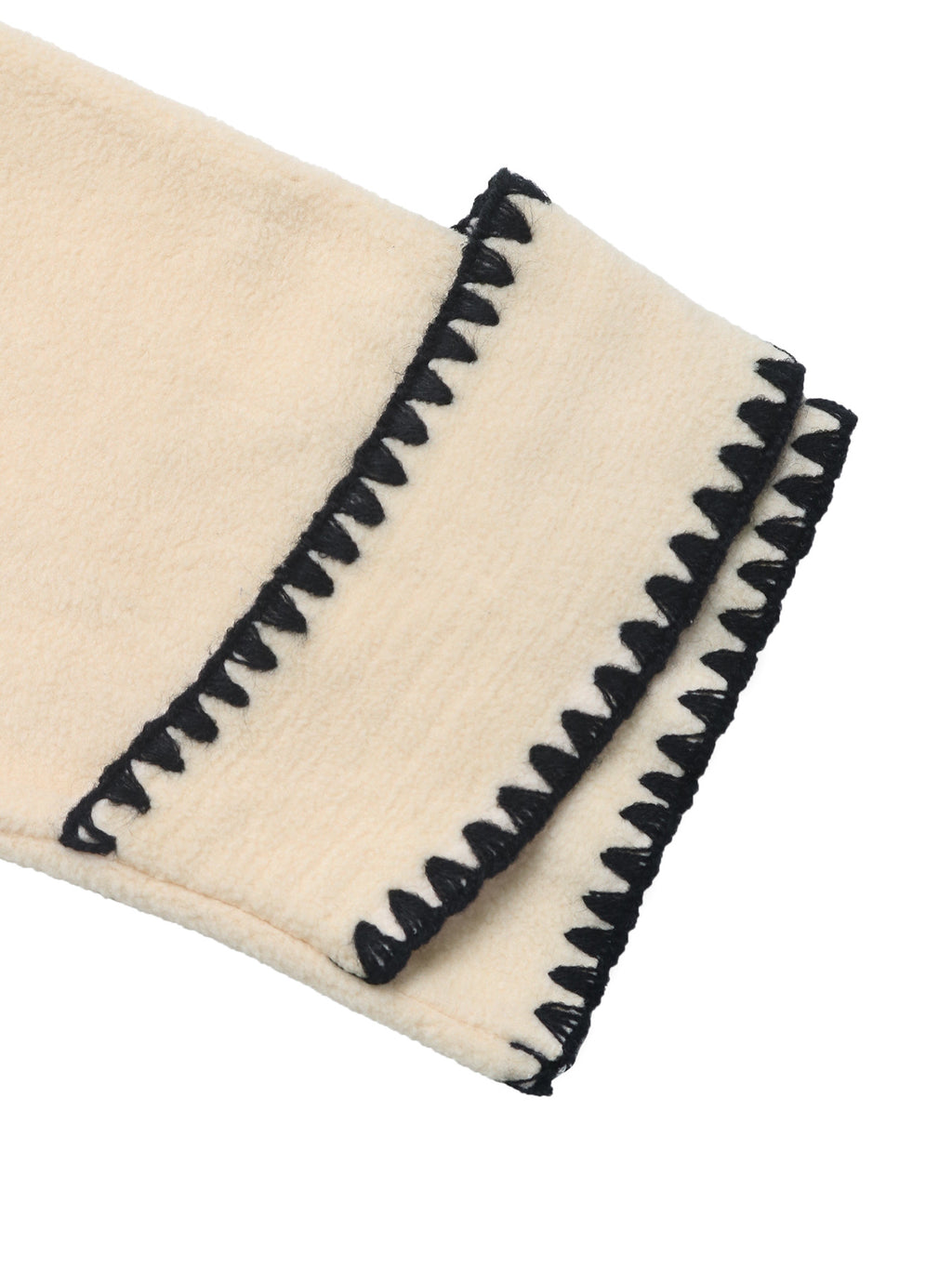 Contrast Blanket Stitch Micro Fleece Jacket - Beige - 7
