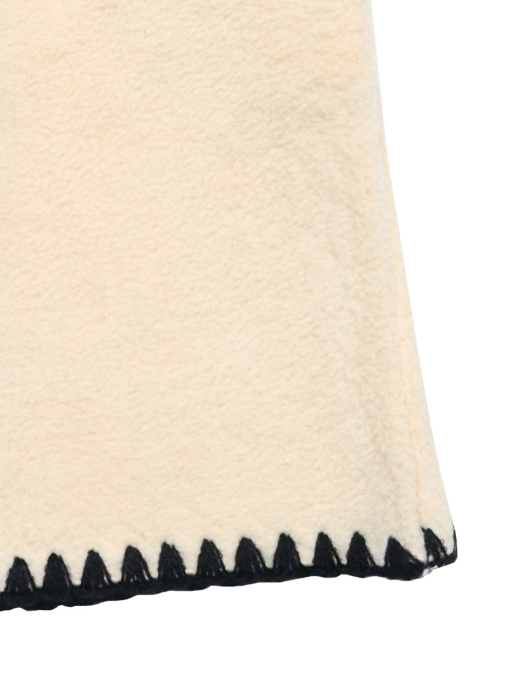 Contrast Blanket Stitch Micro Fleece Jacket - Beige - 8