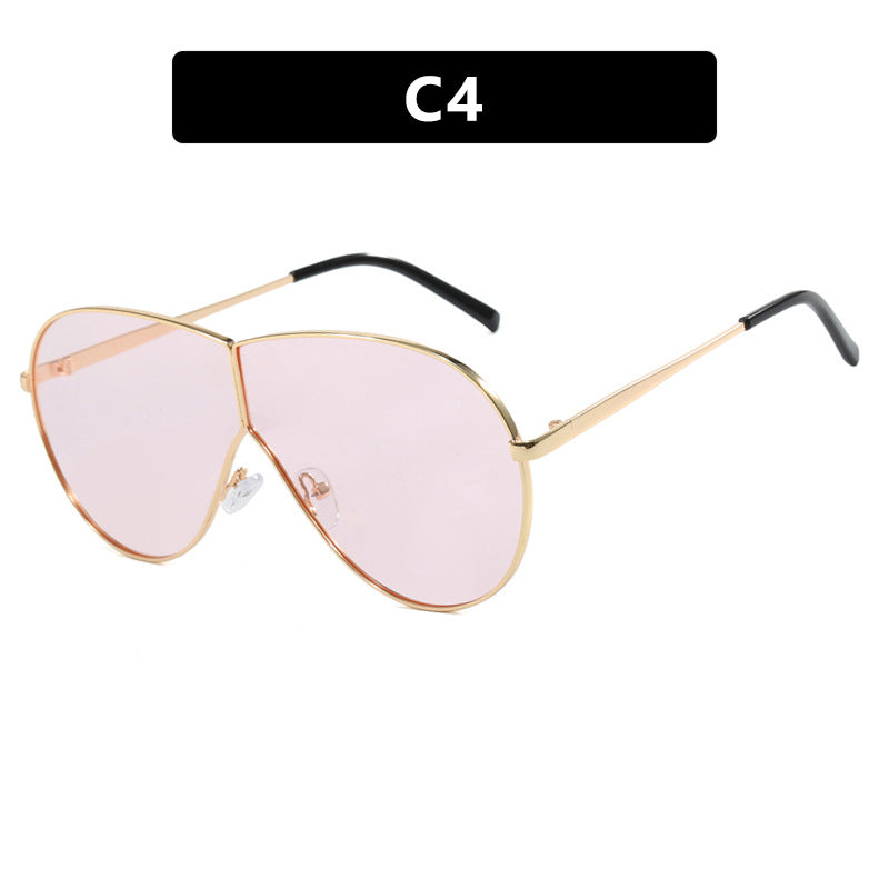 Oversized One Piece Lens Pilot Sunglasses - NO_04