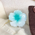 Ombre Hibiscus Flower Hair Claw Clip - Ice