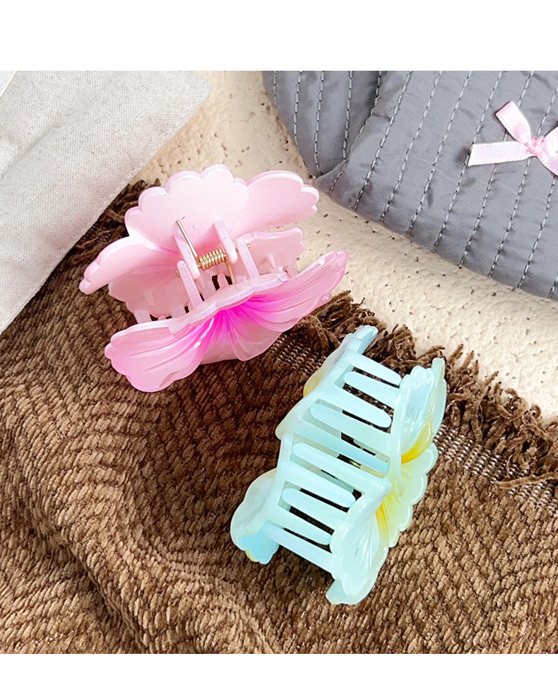 Ombre Hibiscus Flower Hair Claw Clip - view 2