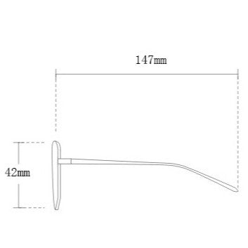 Y2K Slim Rectangle Metal-Frame Sunglasses - view 3