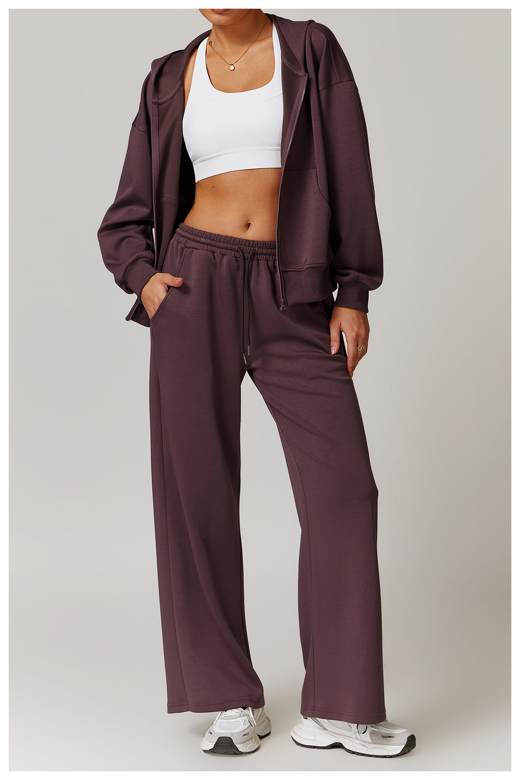 High Waist Wide Leg Sweatpant Joggers