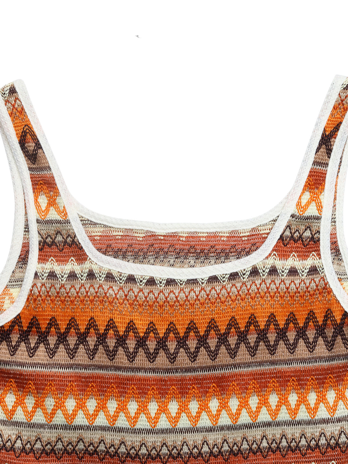Geometric Knit Bodice Romper Shorts - view 6