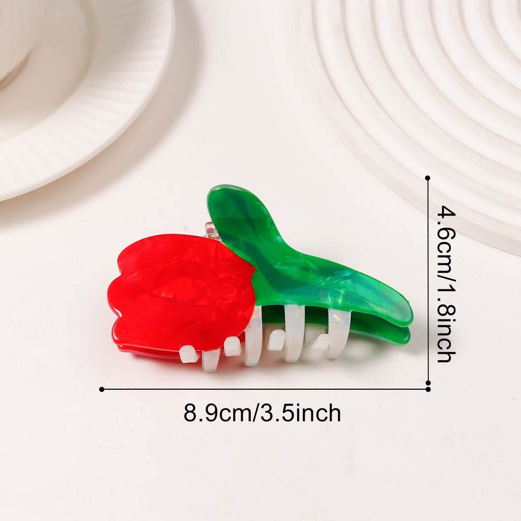 Tulip Flower Hair Claw Clip for Thick Hair - Color_05