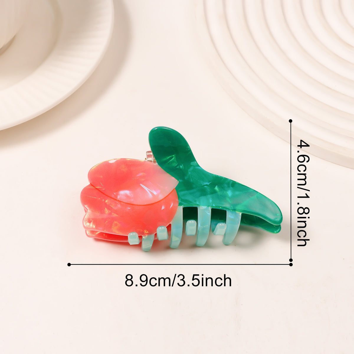 Tulip Flower Hair Claw Clip for Thick Hair - Color_06