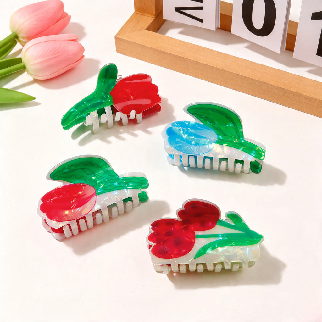 Tulip Flower Hair Claw Clip for Thick Hair - view 2