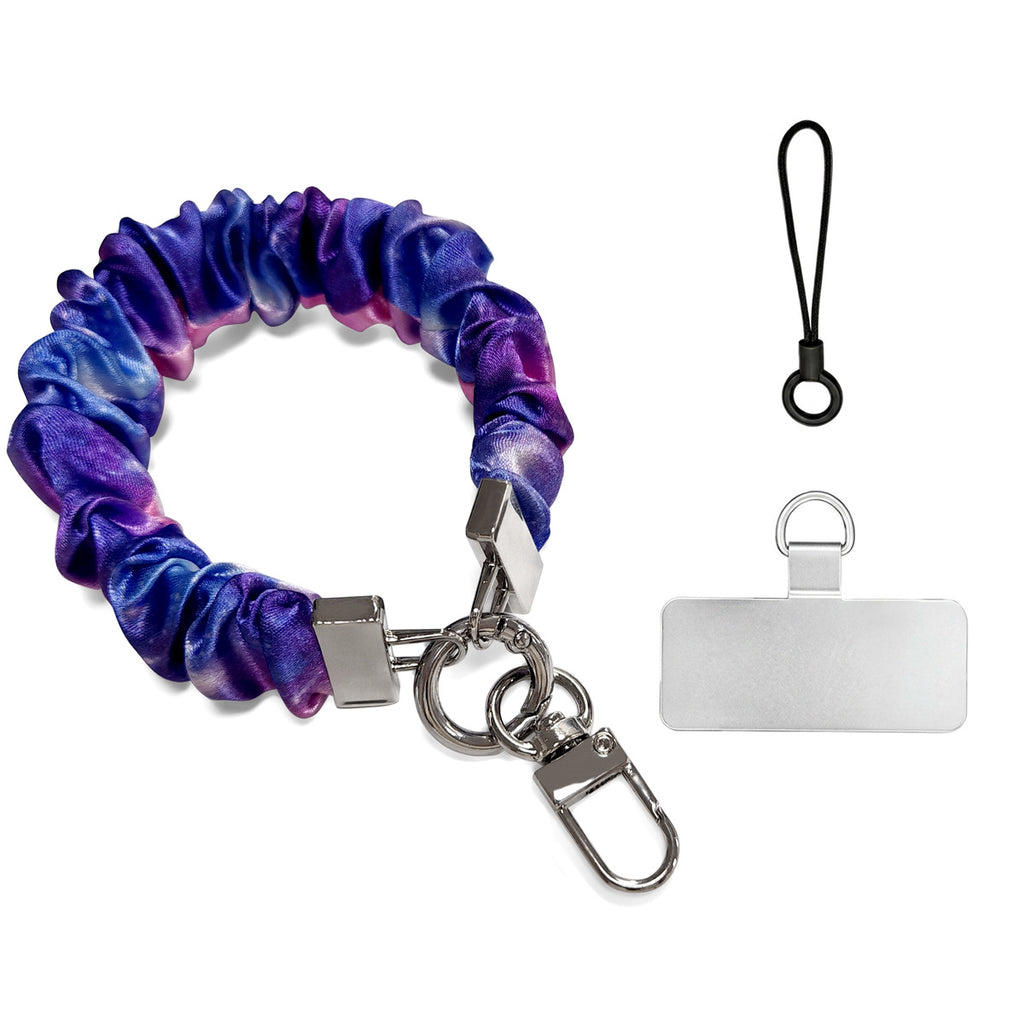 Scrunchie Wristlet Phone Lanyard With Clasp - Dreamy_S