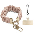 Scrunchie Wristlet Phone Lanyard With Clasp - Peach_G