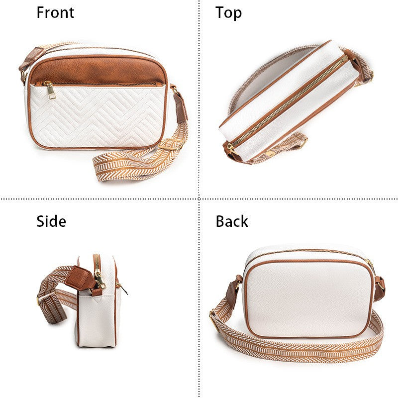 Quilted Chevron Camera Crossbody Bag